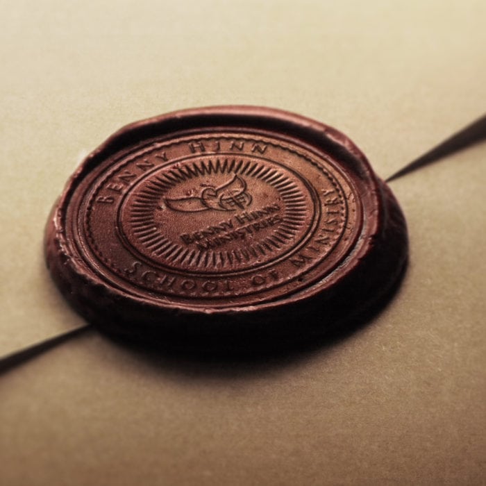 Benny Hinn School of Ministry Online wax seal - Benny Hinn Ministries