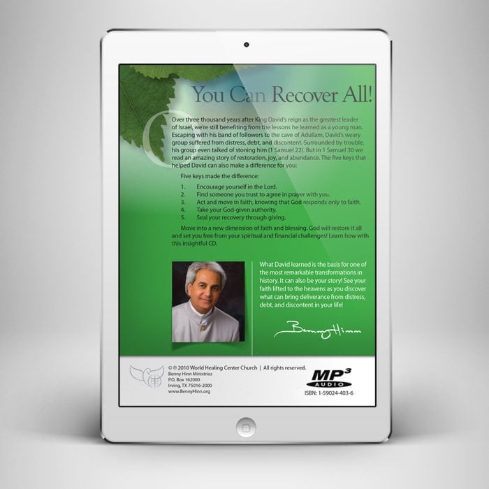 5 Keys to Total Recovery - Back Cover - Benny Hinn Ministries