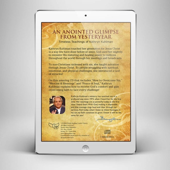 Kathryn Kuhlman V3 - Back Cover - Benny Hinn Ministries