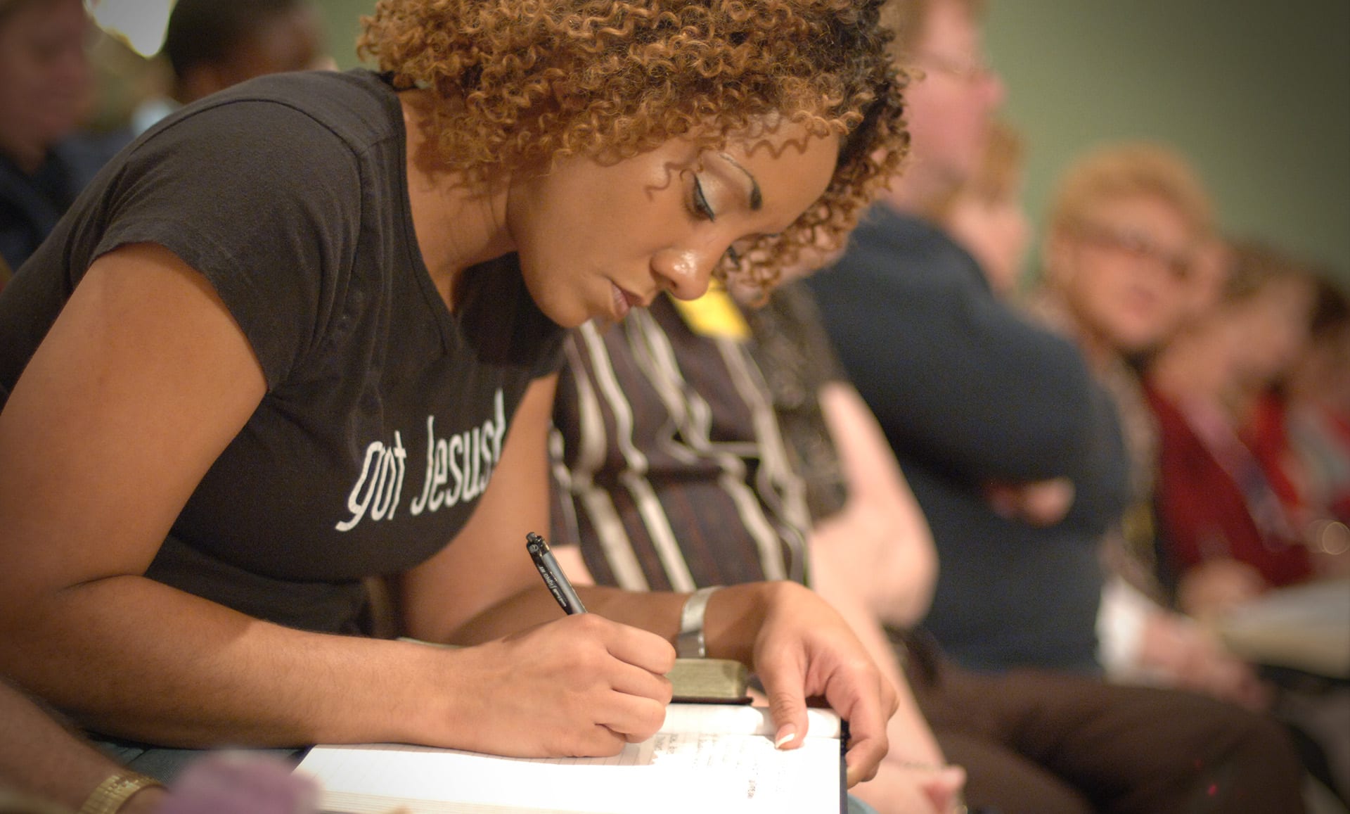 Lady Taking Notes - World Healing Fellowship - Benny Hinn Ministries