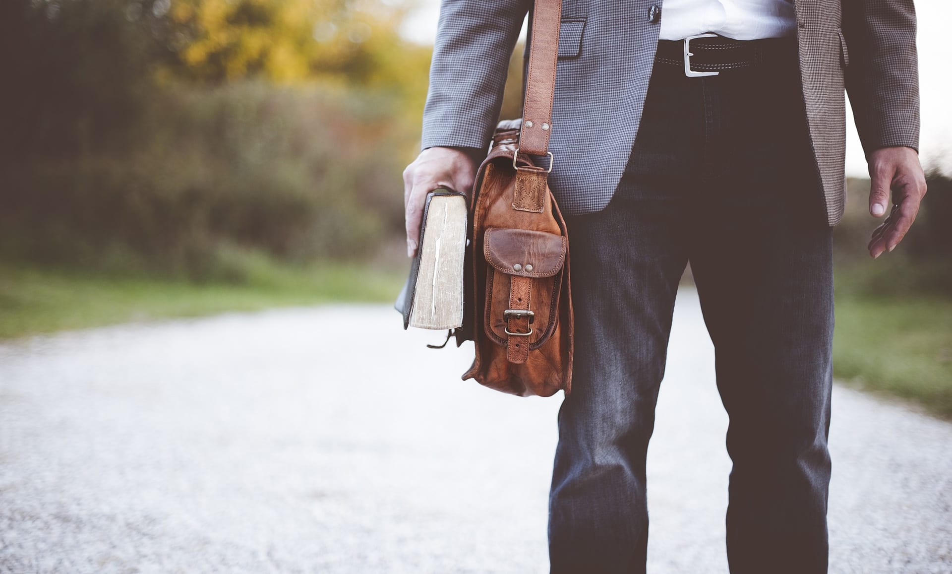 Man holding Bible