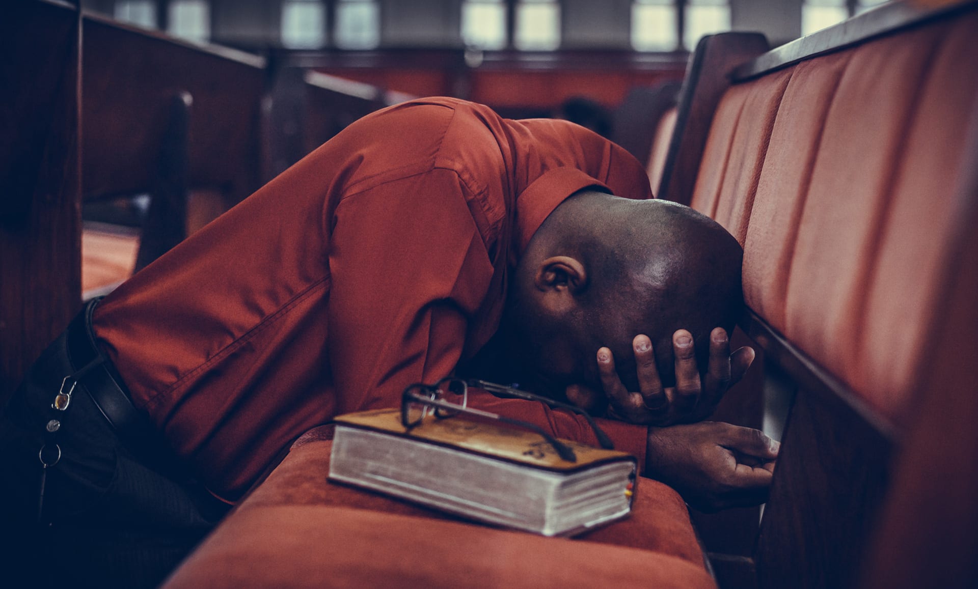 Man in church