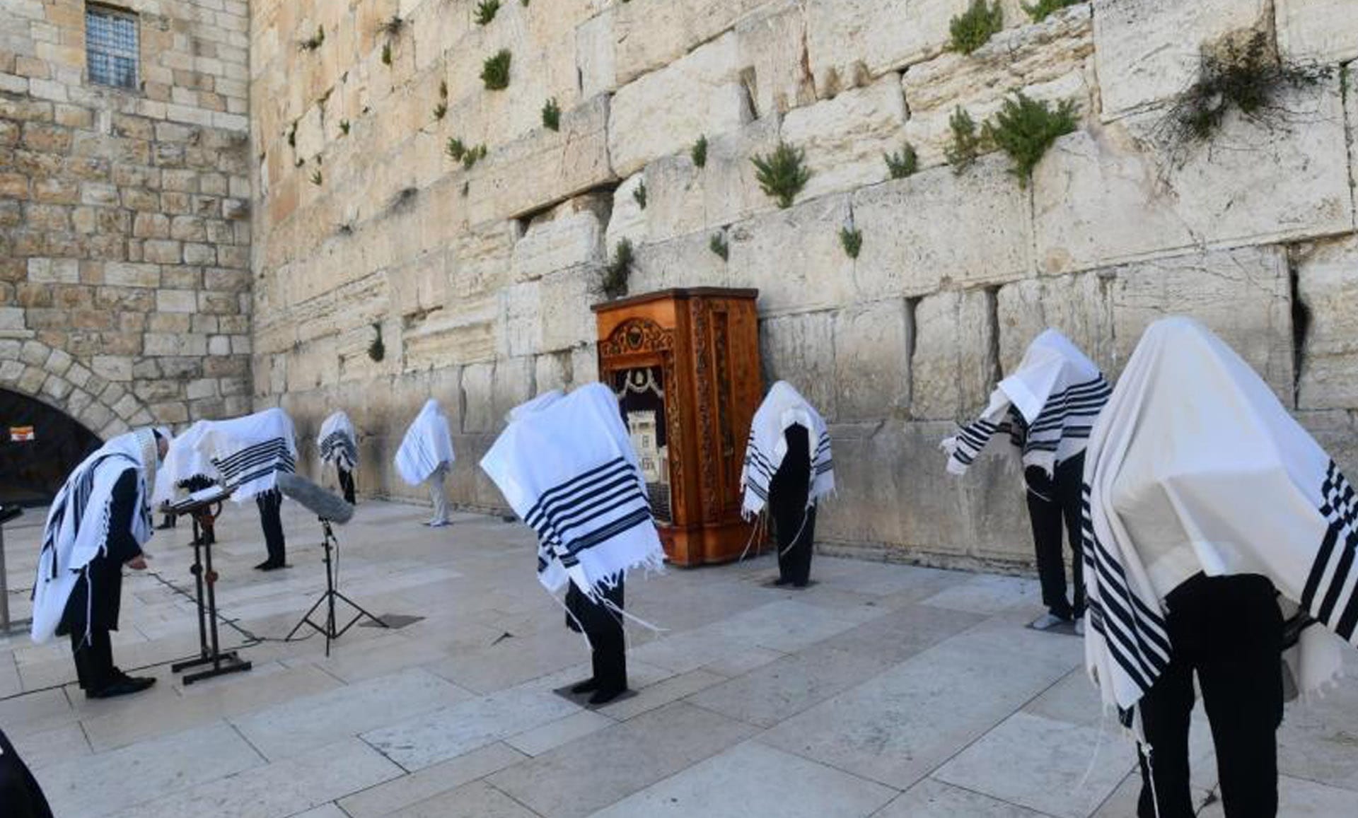 Priests at Wailing Wall