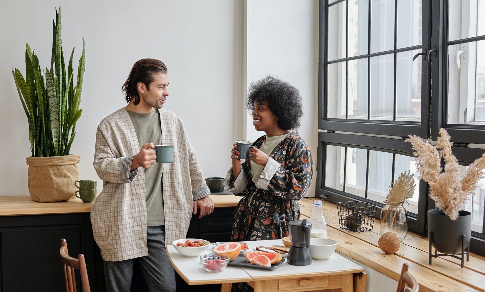 Couple Drinking Coffee