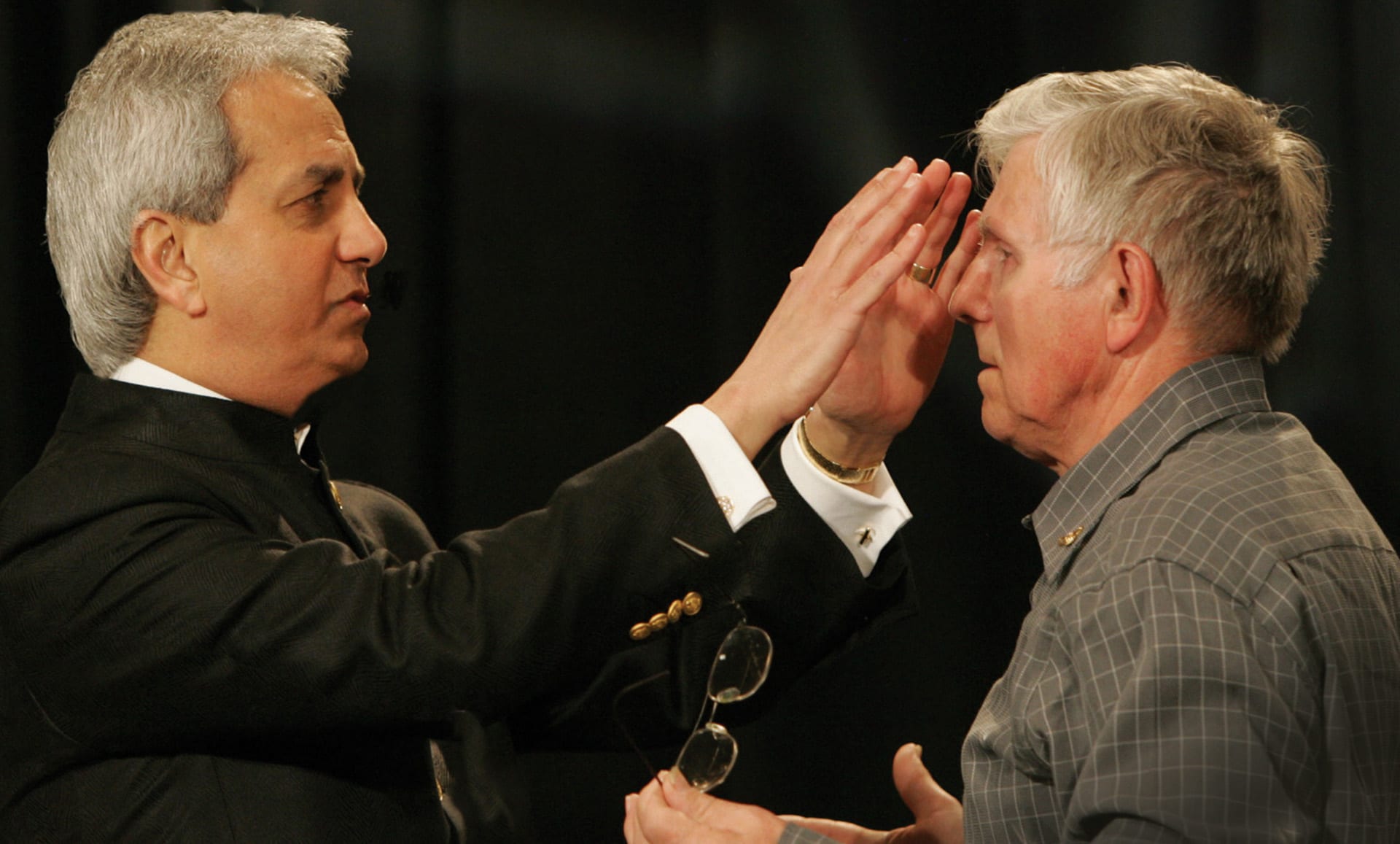 Pastor healing man eblast Benny Hinn Ministries Pastor healing man